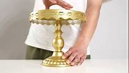 Gold 5Pcs Cake Stands Set Metal Round Cupcake Holder Cookies Dessert Display Plate Serving Tower Tray Platter with Handl for Baby Shower Wedding Birthday Party Celebration