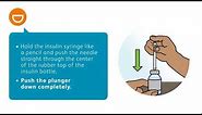 How to prepare and inject with an insulin syringe