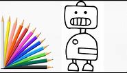 Creative Kids' Art: Drawing a Colorful Robot Adventure!