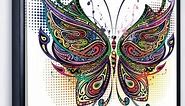 Designart "Variegated Butterfly" Abstract Print On Framed Canvas - Bed Bath & Beyond - 18945441