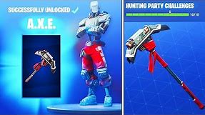 How to Get Hunting Party PICKAXE in Fortnite! (New AIM Skin Pickaxe)