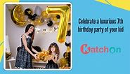 KatchOn, Giant Gold 7 Balloon Number - 40 Inch | Number 7 Balloons for Birthdays | Gold Seven Balloon | 7 Year Old Balloon, 7 Gold Balloon for 7th Gold Birthday Decorations | 7th Birthday Balloons