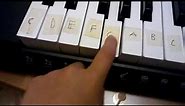 How to label a 61 key Piano
