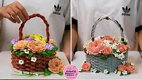 My Favorite Flower Basket Cake Designs For Cake Lovers | Amazing Flower Basket Cake Tutorials