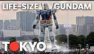 Gundam 60ft Tall Moving Robot in Tokyo, Japan