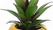 LASPERAL Potted Artificial Succulent Decoration, Fake Pineapple Plant for Home Office Tabletop Decoration (Yellow)