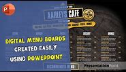 Digital Menu Boards Created Easily using PowerPoint