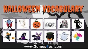 Halloween Vocabulary For Kids
