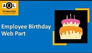 AQL's SharePoint Intranet Employee Birthday Web Part