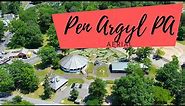 Aerial of Pen Argyl PA | small town USA