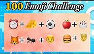 Guess 100 Words From Emojis | Ultimate Emoji Quiz | 100 Emoji Challenges 🤩