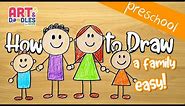 How to draw a FAMILY for kindergarten