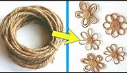 How To Make Jute Flower | DIY Rope Flower | Jute Rope Craft Ideas, How To Make Flower With Jute Rope