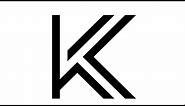 K Letter Logo Design in Corel Draw 2020 | K Letter Design