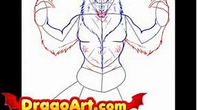 How to draw Wolfman, step by step