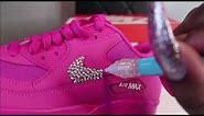 DIY RHINESTONE HOT PINK AIRMAX 90 SHOES- HOW TO ADD BLING TO YOUR SHOE