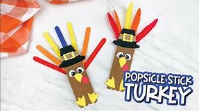 Popsicle Stick Turkey Craft For Kids