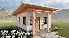 SMALL HOUSE DESIGN 30 SQM (6m X 5m) | 2 BEDROOMS