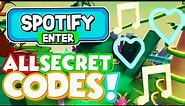 ALL NEW *SECRET* CODES In SPOTIFY ISLAND CODES | ROBLOX Spotify Island Codes !
