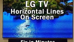 LG TV Horizontal Lines on Screen: Fix in Minutes