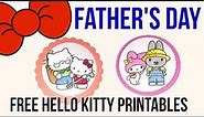 Free Hello Kitty Printable Father's Day Badges