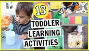 13 Toddler Activities for Learning You Can Do At Home | 1-2 year olds