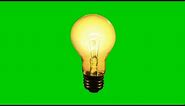 Electric Bulb Flash Light Green Screen Effects 4K video