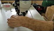 Juki DU-1181N sewing light, medium, and heavy fabrics