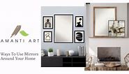 Amanti Art Medium Rectangle Distressed Grey Beveled Glass Modern Mirror (30 in. H x 24 in. W) DSW4593113