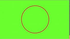 Red Circle Animation Green Screen Chroma Key