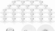 50pcs Adhesive Cabinet Knob Clear Acrylic Diamond Cabinet Stick on Knobs Pulls Handle for Cabinet Drawer Dresser Jewelry Box, Multi Purpose Self Adhesive Knob Hooks Hanging for DIY Crafts