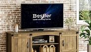 Bestier Farmhouse TV Stand with Storage Shelves for TVs up to 65" - Walmart.ca