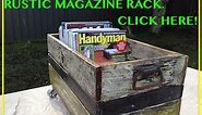 Awesome Rustic Magazine Rack. Another Cool Pallet Wood / Fence Paling Project