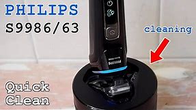 Philips S9986/63 shaver • How to use quick clean