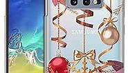 Head Case Designs Ornaments Gold Christmas Soft Gel Case Compatible with Samsung Galaxy S10e