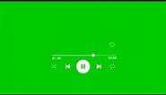 Audio Music Player Green Screen || music player green screen