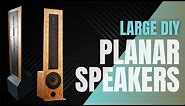 Planar (Ribbon) Magnetic Speaker. Detail of DIY construction of a large planar (ribbon) speaker.