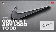 How to convert a 2D vector logo into 3D - Tutorial