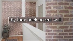 HOW TO MAKE BRICK PANELS LOOK REAL | **BUDGET** FAUX BRICK ACCENT WALL | Hallway Makeover pt 3
