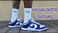 NIKE DUNK LOW RETRO "COURT PURPLE" 2022!! UNBOXING REVIEW & ON FEET ILL NEVER BE TIRED OF DUNKS!