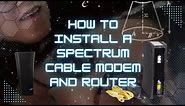 How to install a Spectrum Modem and Router.