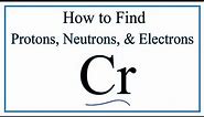 How to find the Number of Protons, Electrons, Neutrons for Cr (Chromium)