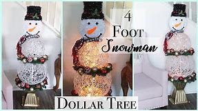 Dollar Tree DIY Christmas Giant Snowman Topiary -Lighted Life Size Snowman