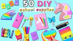 50 DIY - SCHOOL SUPPLIES IDEAS YOU WILL LOVE - Cute Hacks and Crafts For Back To School