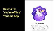 How to fix 'You're offline', 'Please check your network connection' errors in Youtube App