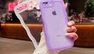 GYZCYQ Cute Curly Wave Frame Shape Case for iPhone 8 Plus 7 Plus Slim Fit Shockproof Thin Soft Silicone Protective Cover for Girls Women - Pink