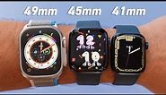 Size Comparison on Wrist - Apple Watch Series 8 vs Ultra
