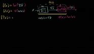 Exemple : Dérivée de ln( x) en utilisant la règle de dérivation des fonctions composées (vidéo)