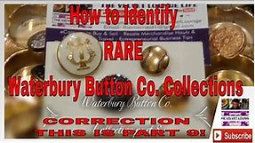 Antique Waterbury Button Collection Couture Vintage Designer Metal Buttons W WBC WBCO How To