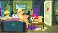 Applejack and Apple Bloom at night - Apple Family Reunion